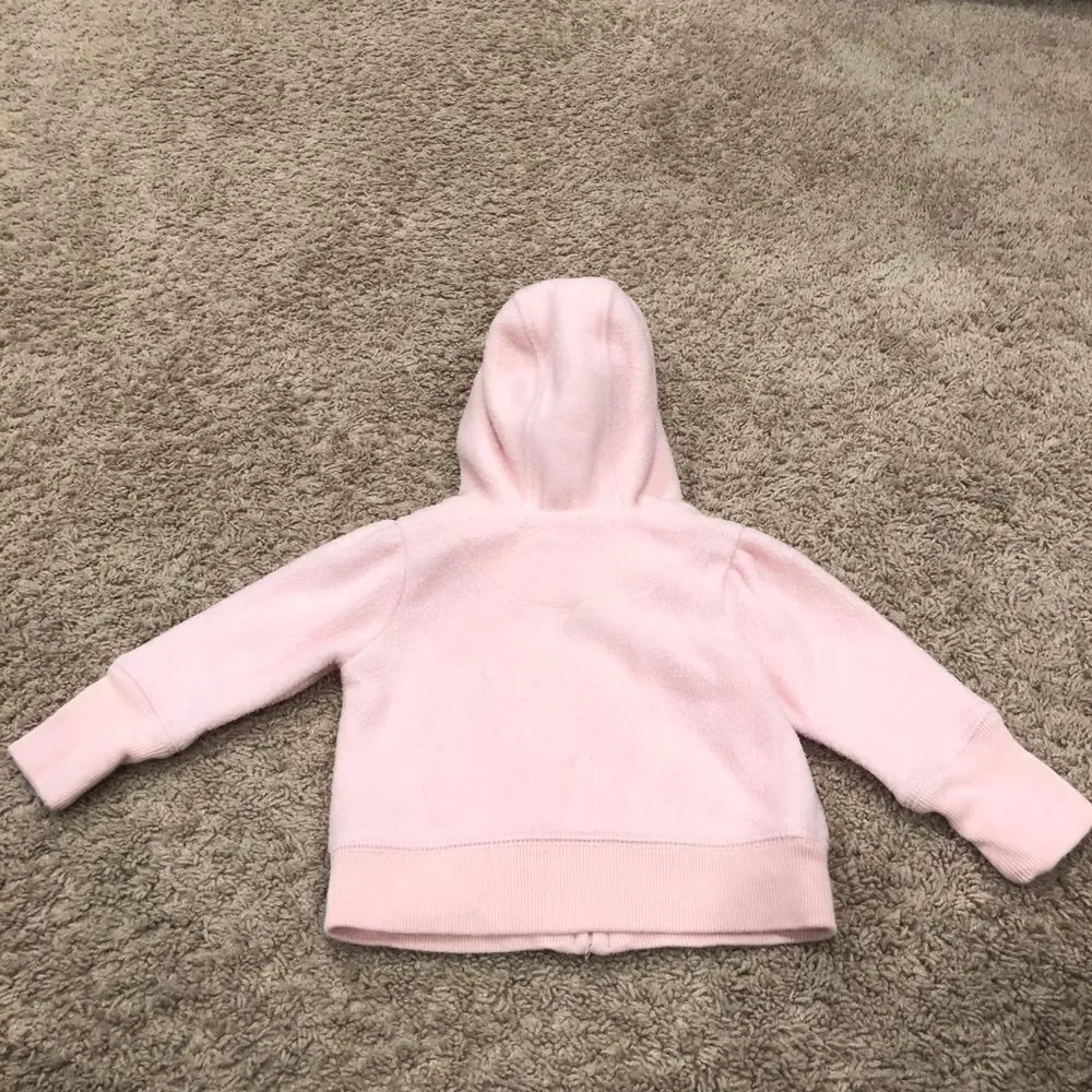 BABY Gap hooded zip up sweatshirts pink 3-6 months